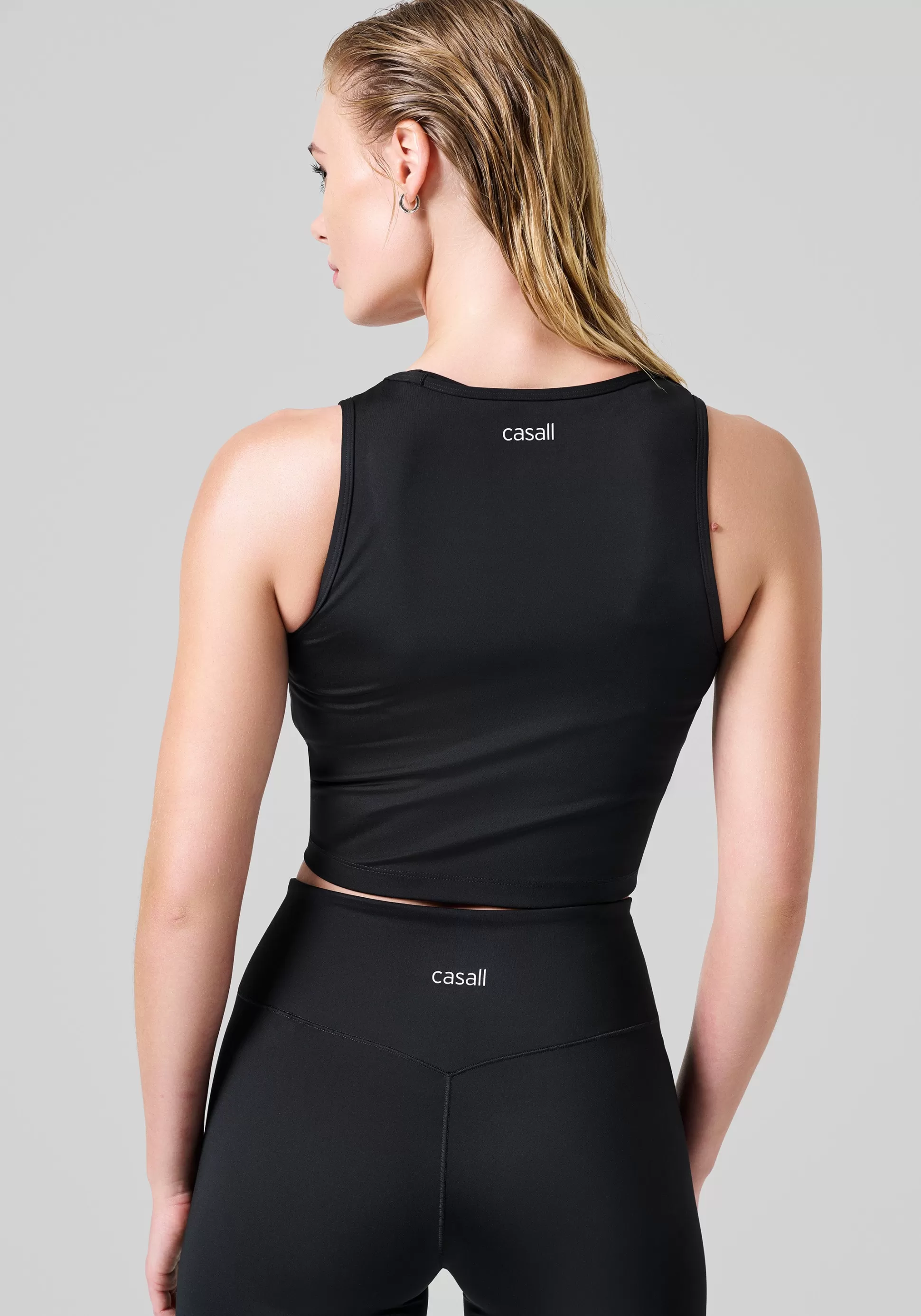 Casall Crop Tops | Singleter>Crease Sleeveless Crop Top -