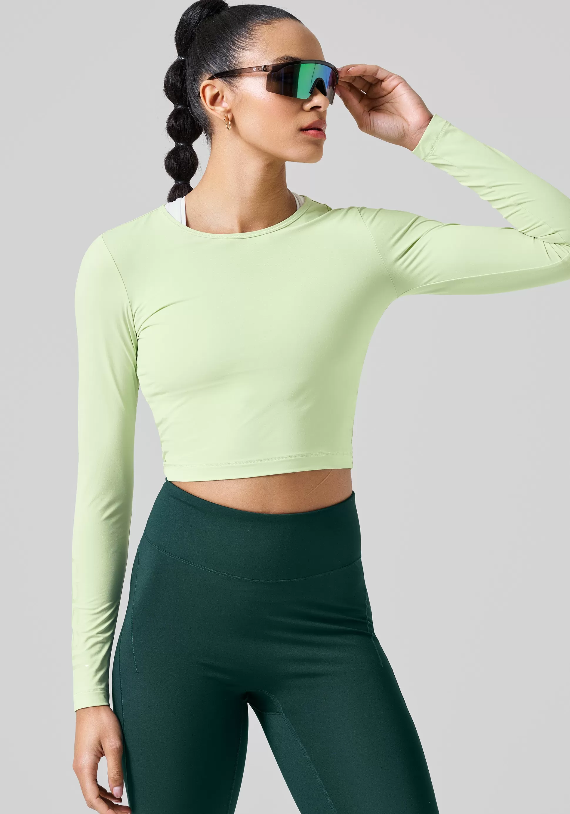 Casall Gensere | Crop Tops>Graphic Crop Long Sleeve -