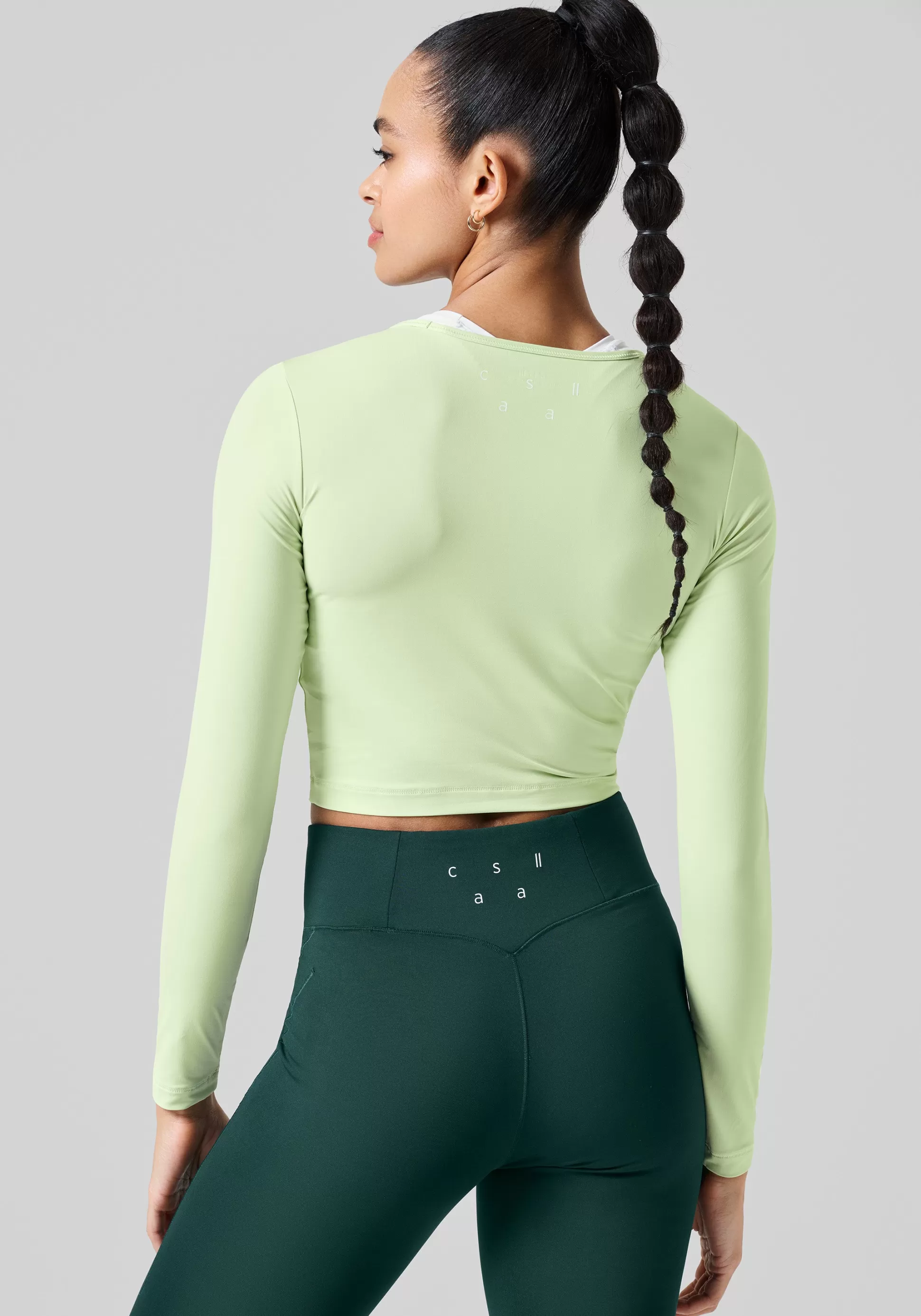 Casall Gensere | Crop Tops>Graphic Crop Long Sleeve -