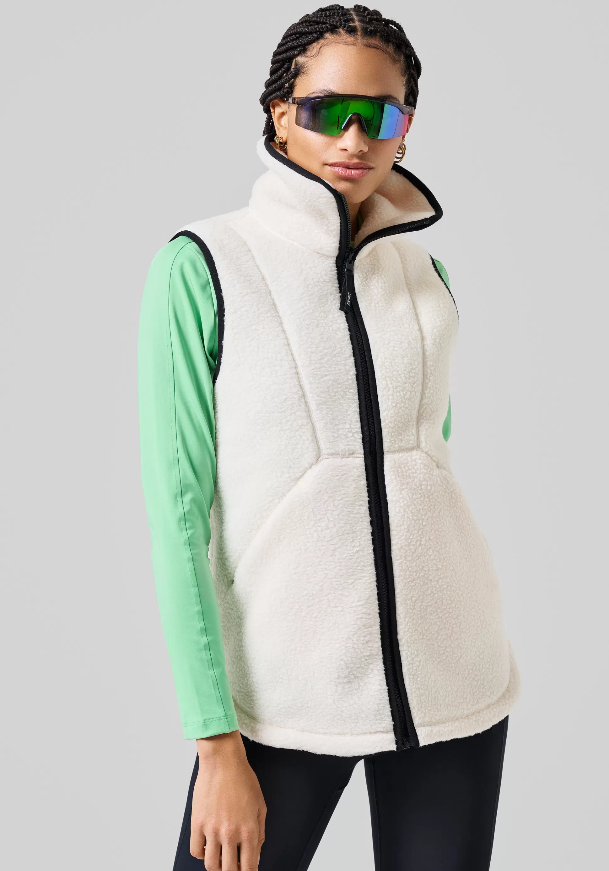 Casall Singleter>High Collar Pile Vest -