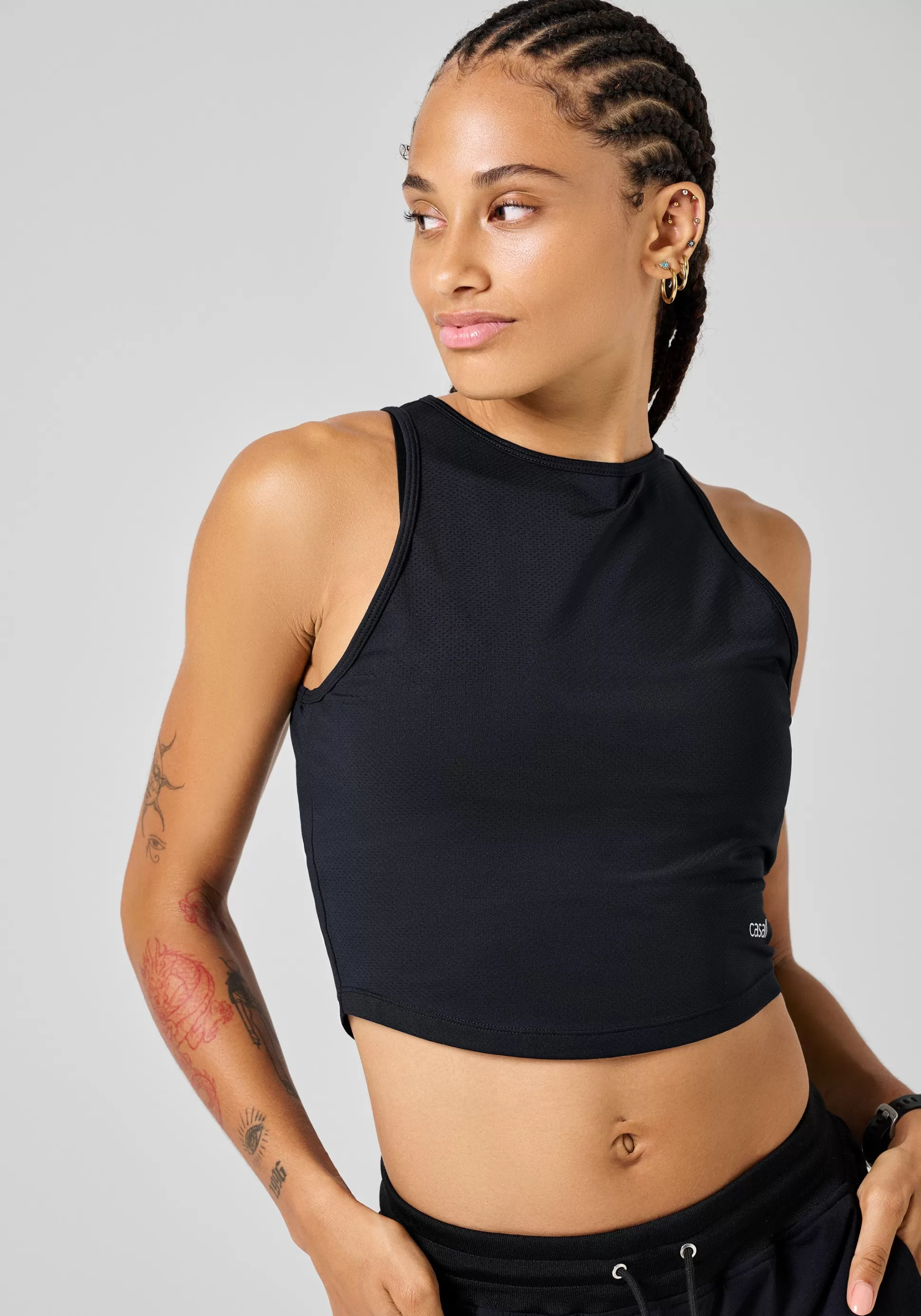 Casall Crop Tops | Singleter>Laser Mesh Crop Top -