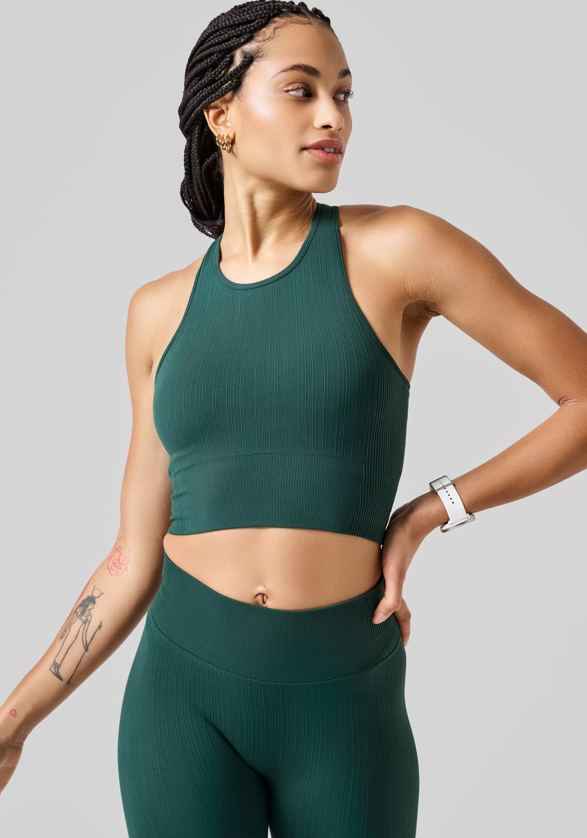 Casall Crop Tops | Singleter>Multi Rib Seamless Padded Sports Top -