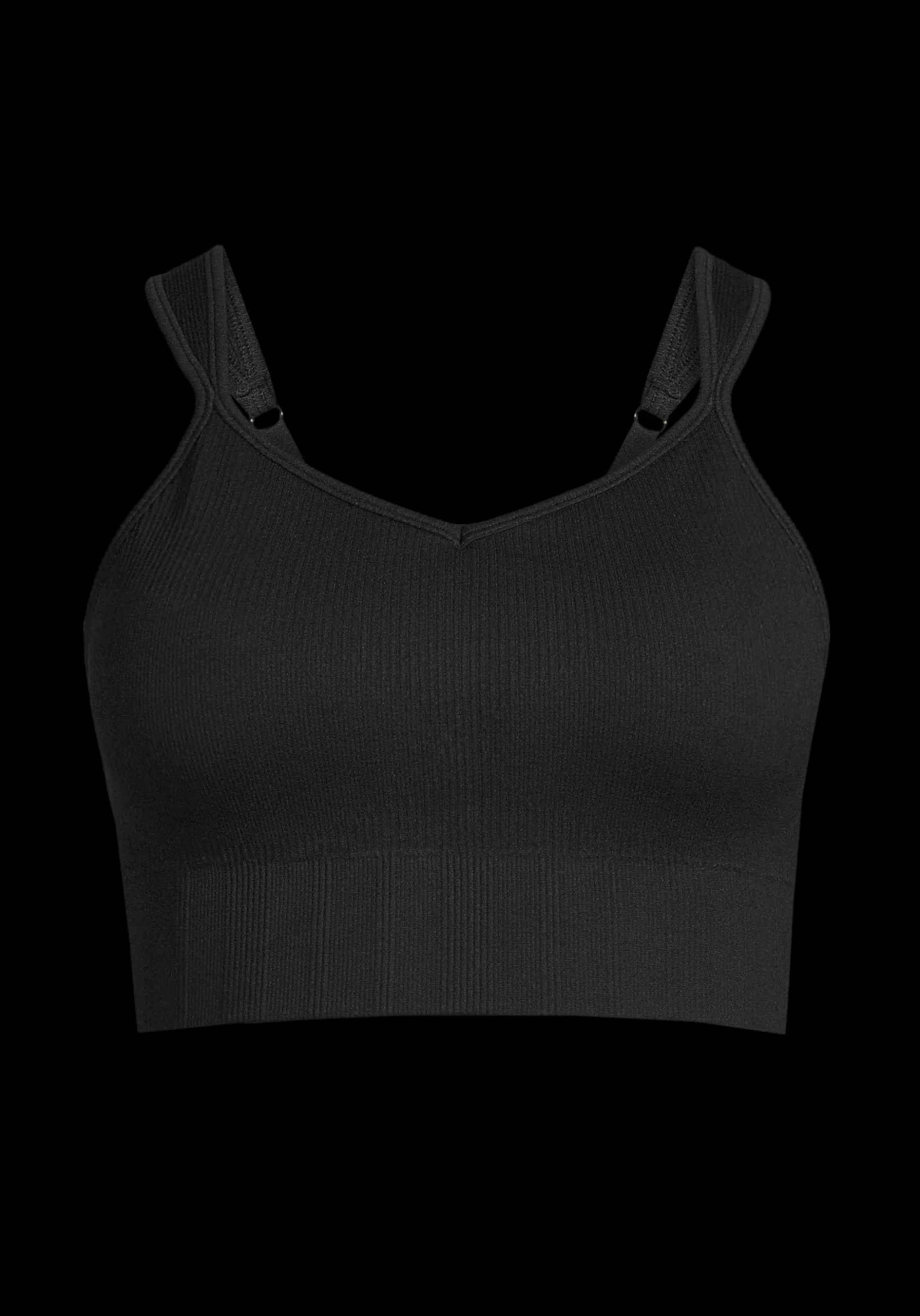 Casall Sports-Bh>Seamless Rib Padded Sports Bra -