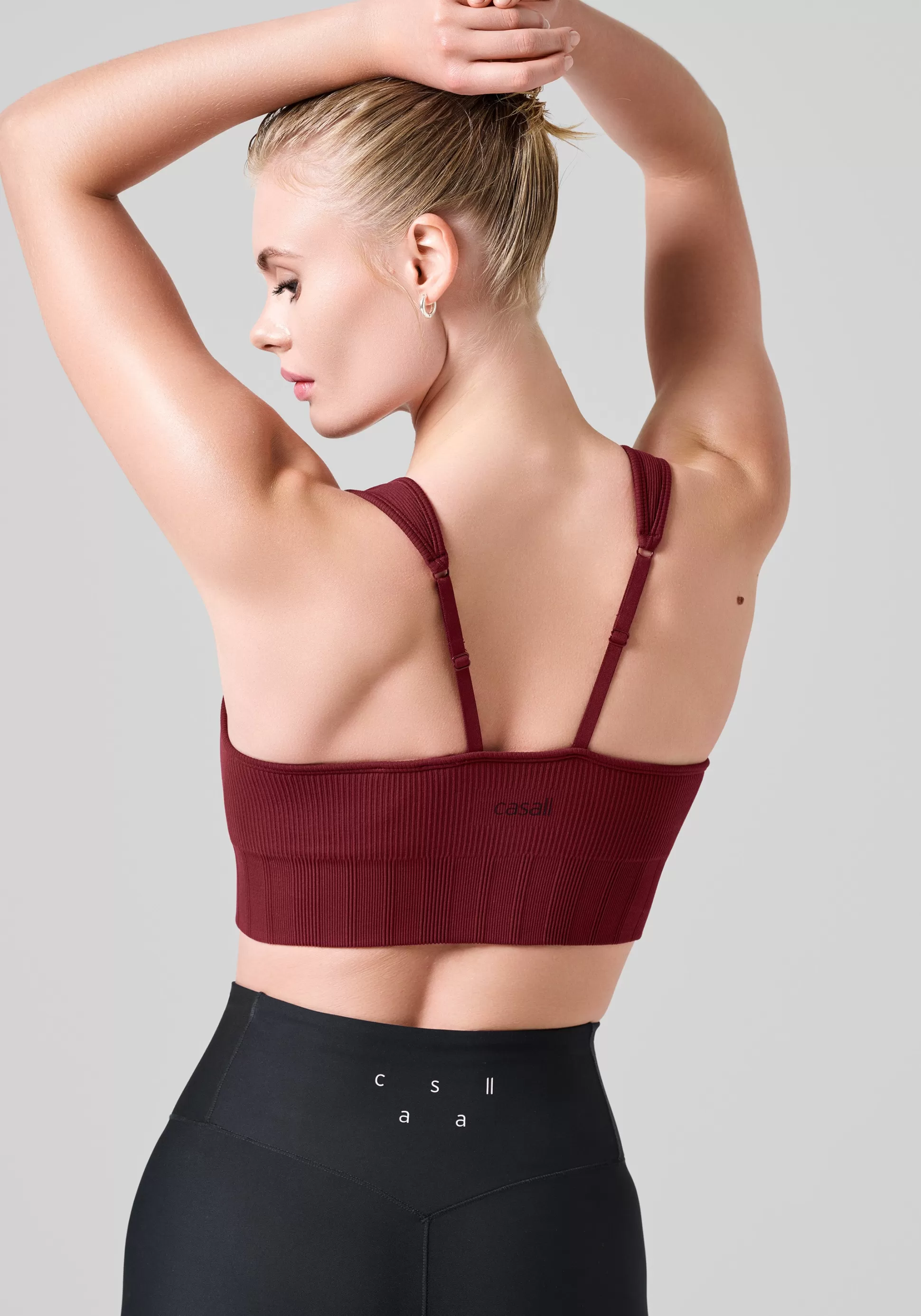 Casall Sports-Bh>Seamless Rib Padded Sports Bra -