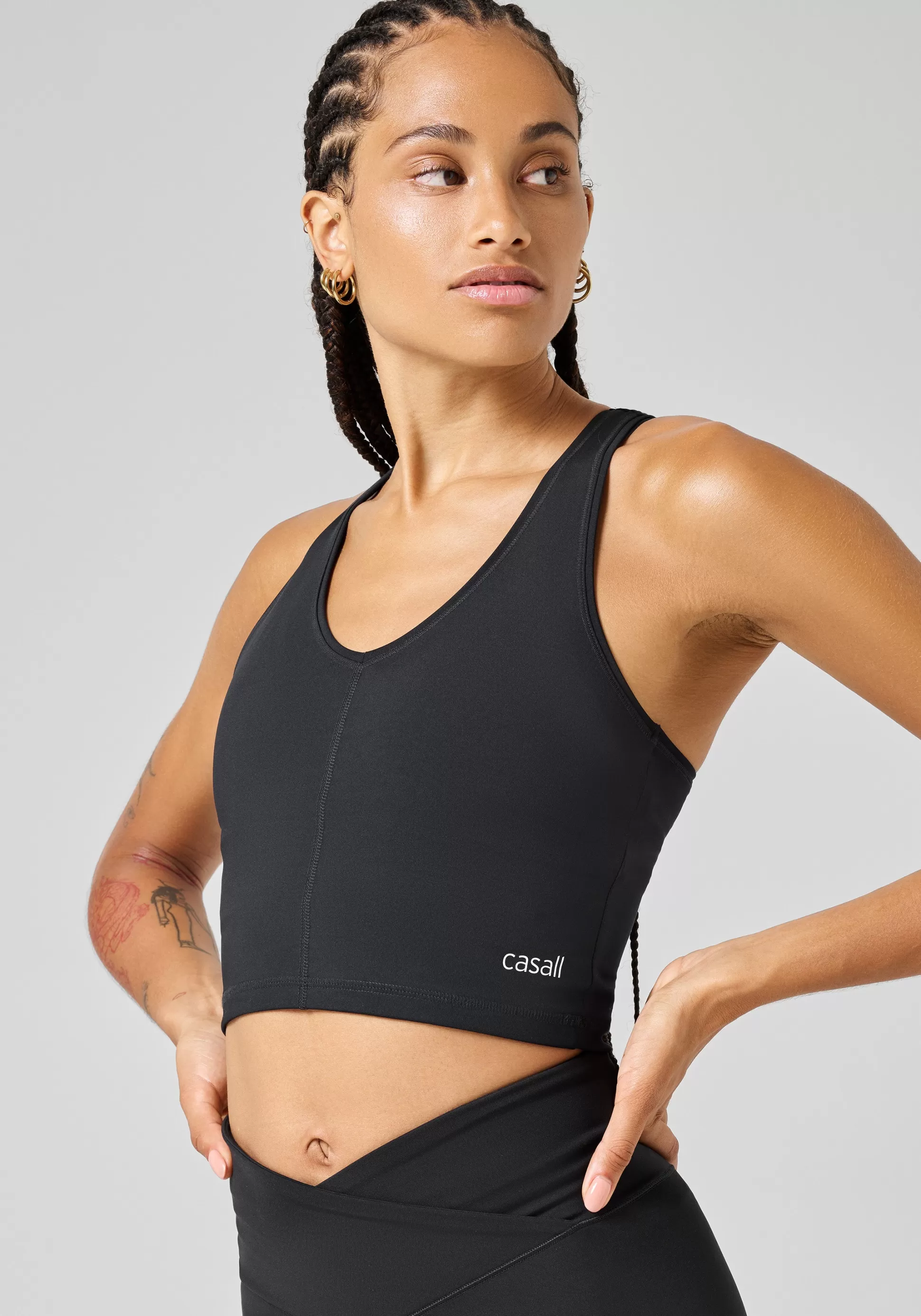 Casall Crop Tops | Singleter>Sharp Back Sport Top -