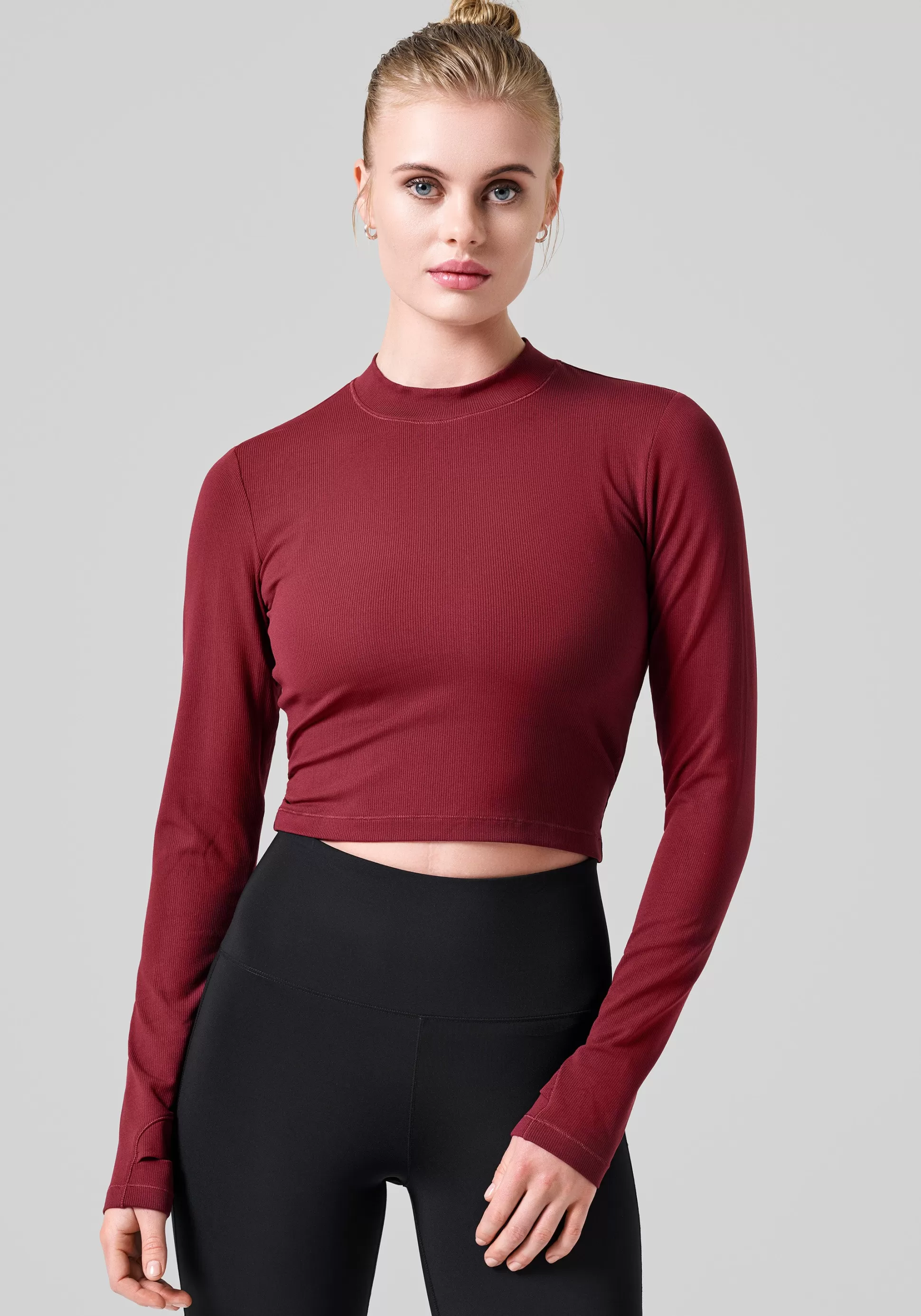 Casall Gensere>Soft Rib Mock Neck Long Sleeve -